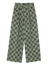 Patchwork Jacquard Trousers