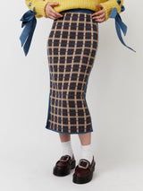 Plaid Knit Skirt