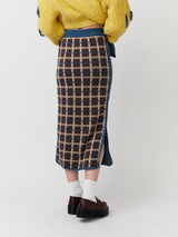 Plaid Knit Skirt