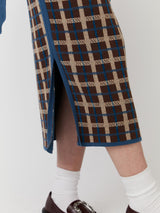 Plaid Knit Skirt