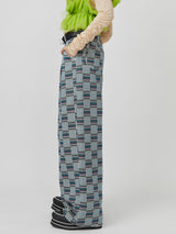 Patchwork Jacquard Trousers