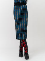 Plaid Knit Skirt