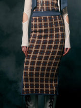 Plaid Knit Skirt