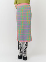 Plaid Knit Skirt