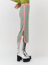 Plaid Knit Skirt
