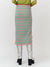 Plaid Knit Skirt