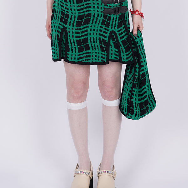 PAMEO POSE SPIRAL SKIRT ベロア チェックスカート 01_001_0a676773-d80a-443d-806f
