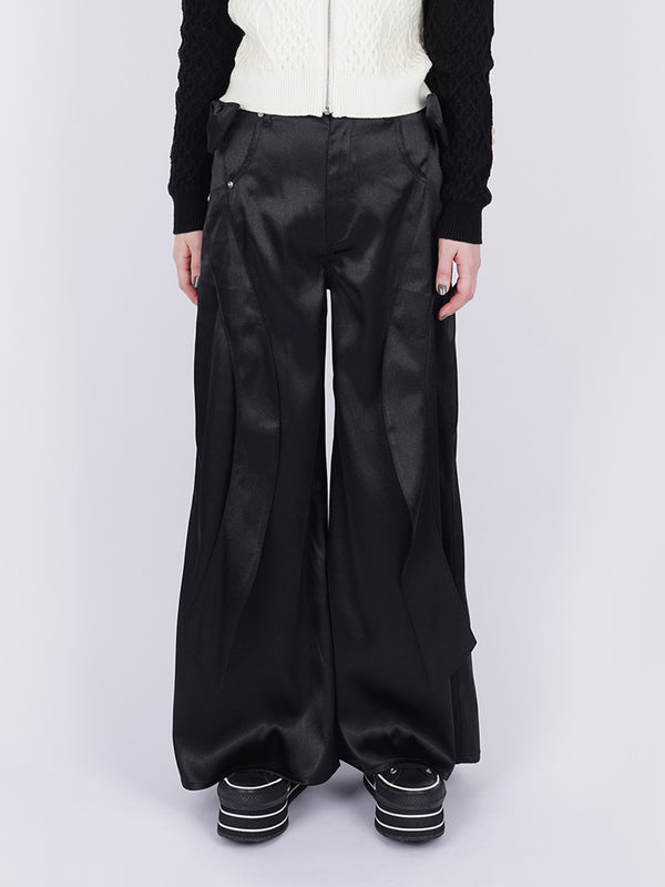 Glitter Ribbon Baggy Trousers