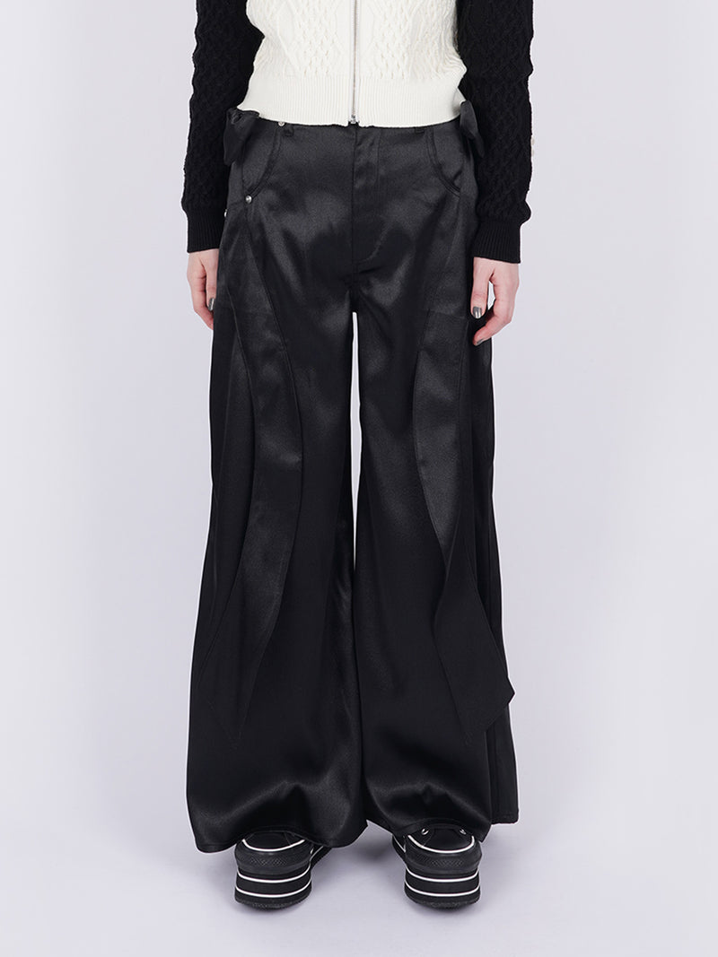 Glitter Ribbon Baggy Trousers