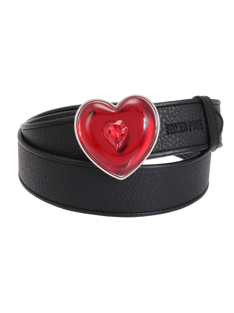 Charming Heart Belt Black