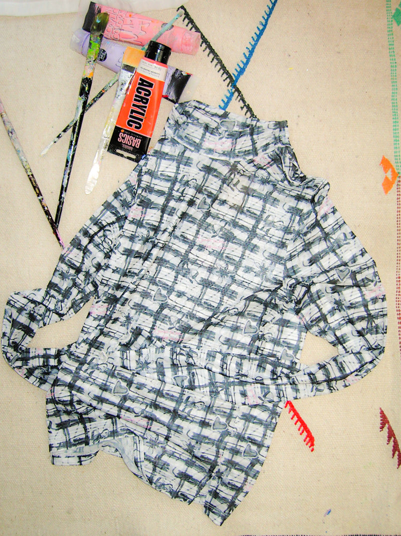 【YUUKI】My checkered patterns Sheer long sleeves