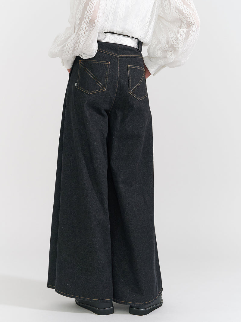 Side Slit Denim Pants