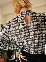 【YUUKI】My checkered patterns Sheer long sleeves