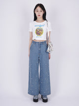 Pearl Denim Baggy Trousers