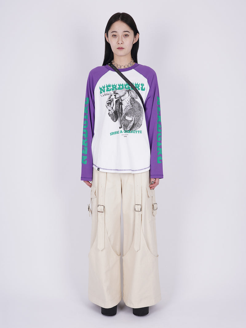 Drill Belted Baggy Trousers