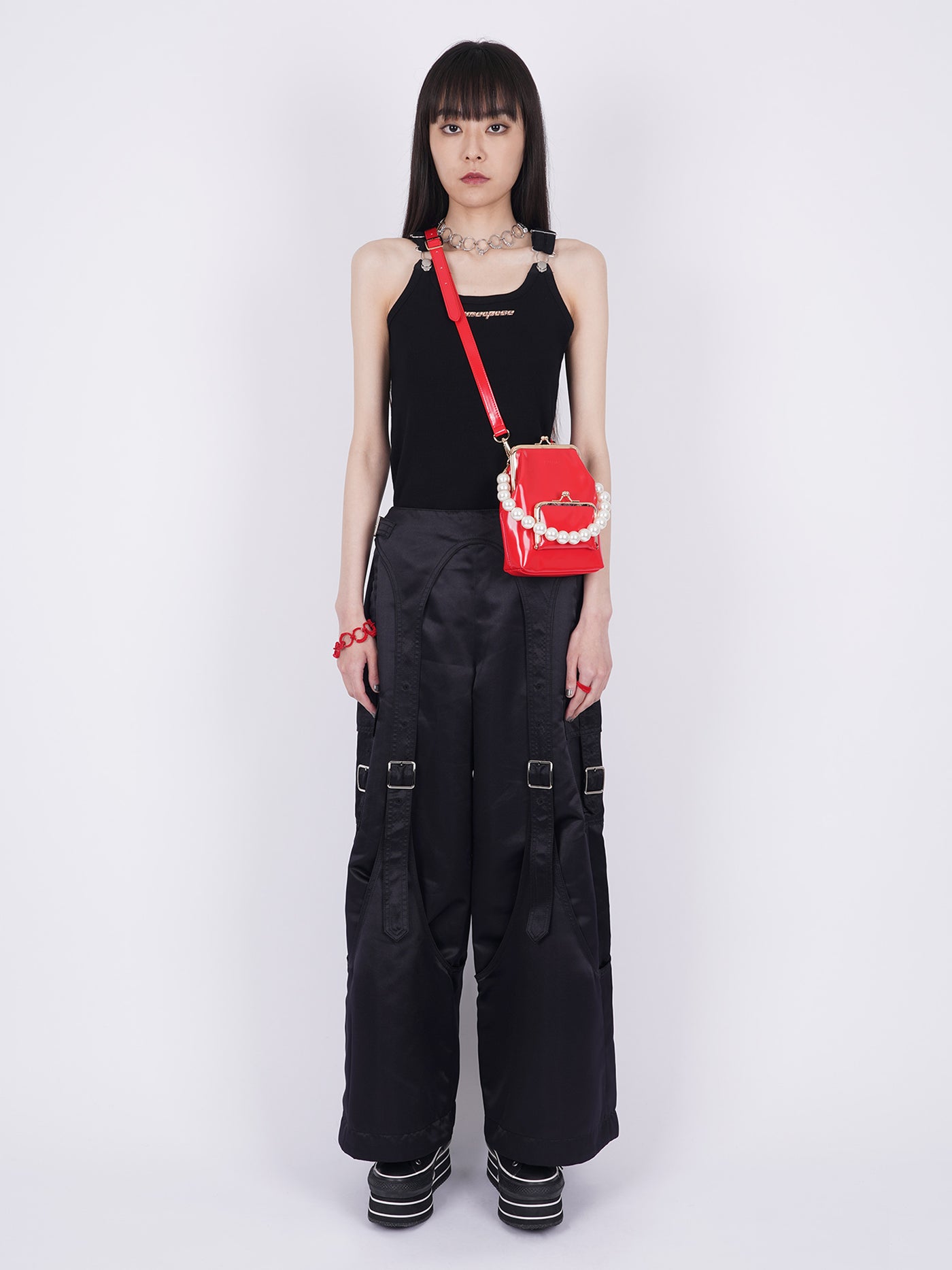 パンツ PAMEO POSE Glitter Belted Baggy Trousers Glitter Belted Baggy Trousers – PAMEO POSE | 公式オンライン