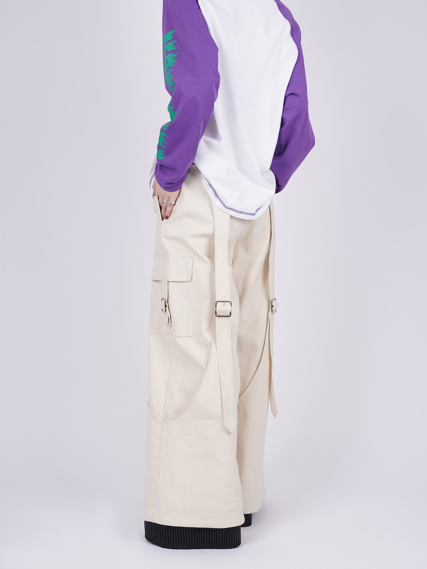 Drill Belted Baggy Trousers – PAMEO POSE | 公式オンラインストア