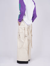 Drill Belted Baggy Trousers