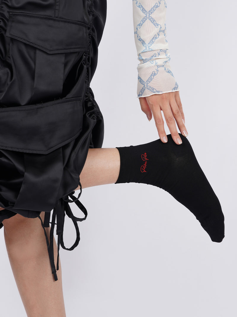 【Tabio】Logo Embroidery Socks