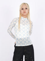 Nerd Pattern Sheer Long T