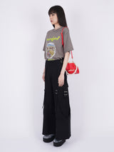 Drill Belted Baggy Trousers