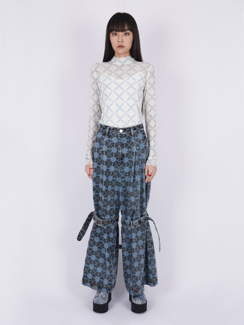 Nerd Pattern Sheer Long T