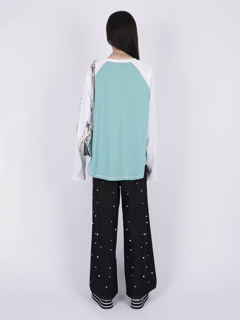 Pearl Denim Baggy Trousers