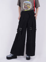 Drill Belted Baggy Trousers