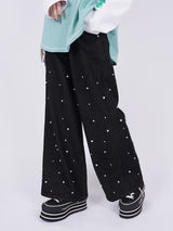 Pearl Denim Baggy Trousers