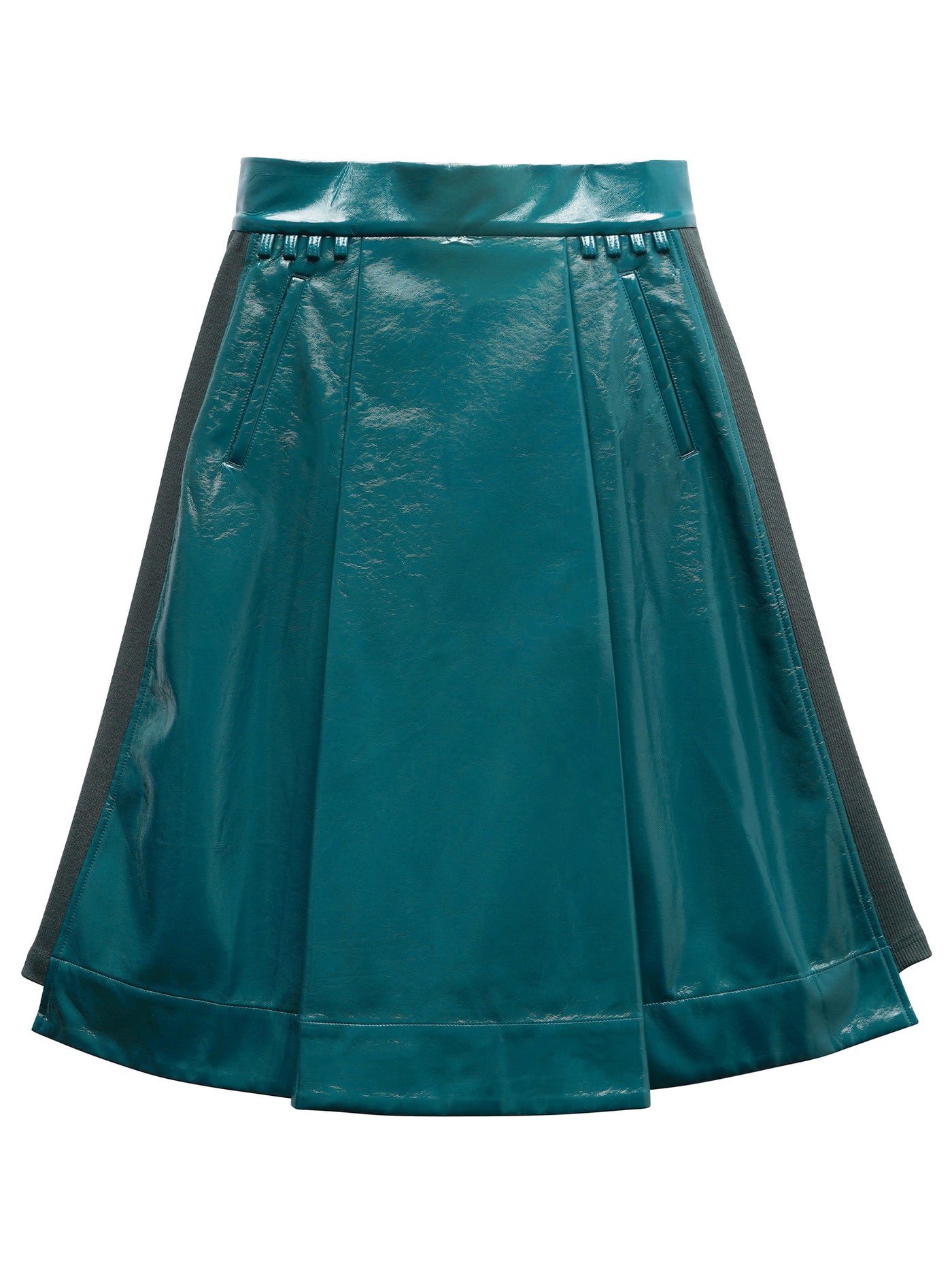 パメオポーズ エコレザー スカート ブラック S Ecoleather Docking Skirt – PAMEO POSE | 公式オンラインストア