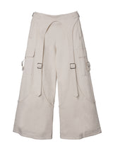 Drill Belted Baggy Trousers