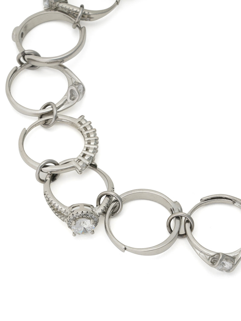 Toy Ring Choker Type Silver