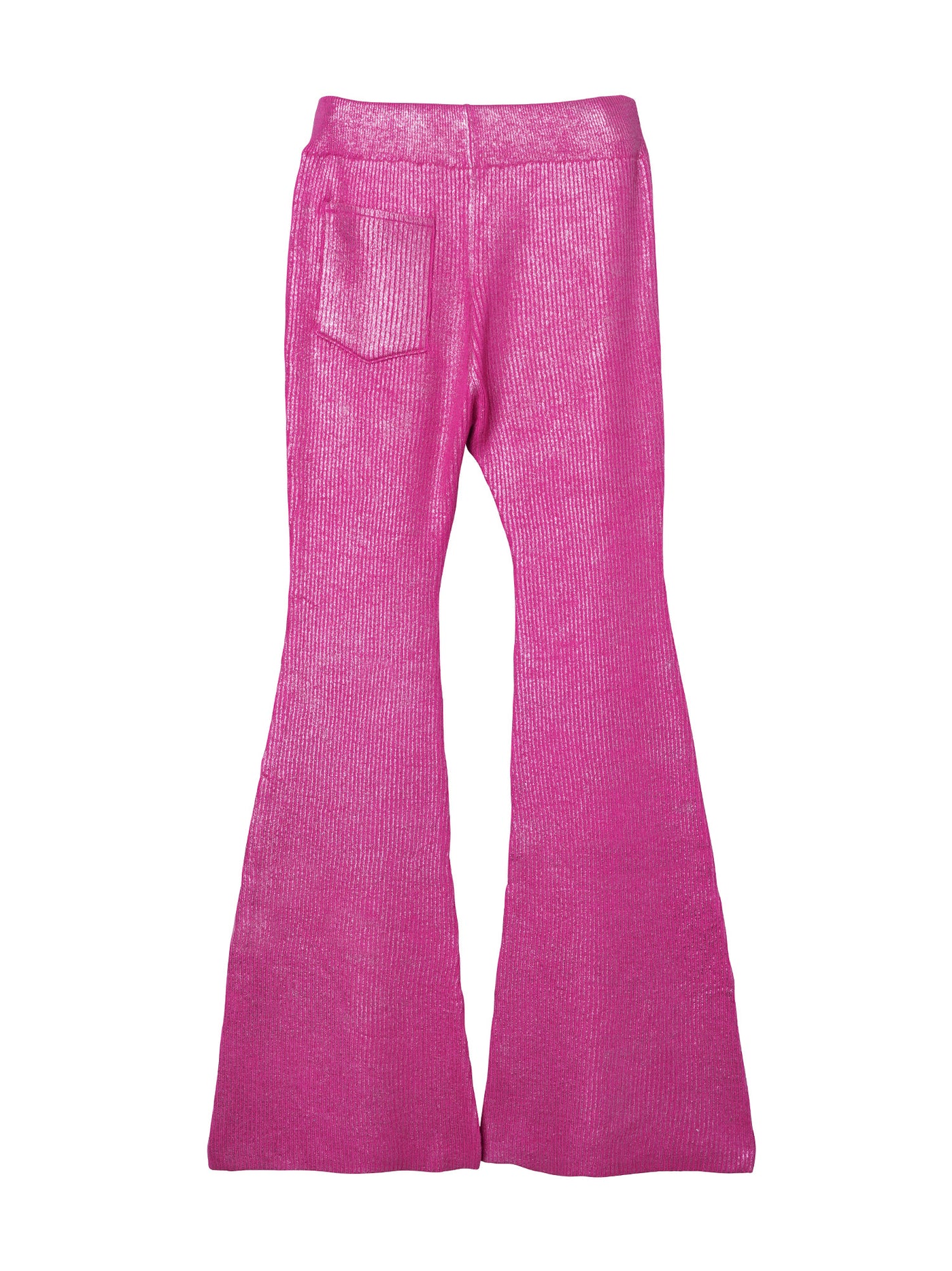 PAMEO POSE パンツ　ベロア　ピンク Foil Printed Flared Knit Pants – PAMEO POSE | 公式オンライン
