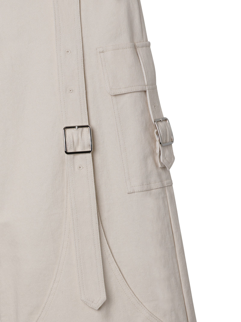 Drill Belted Baggy Trousers