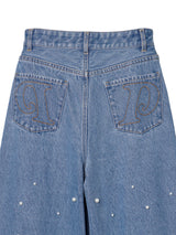 Pearl Denim Baggy Trousers