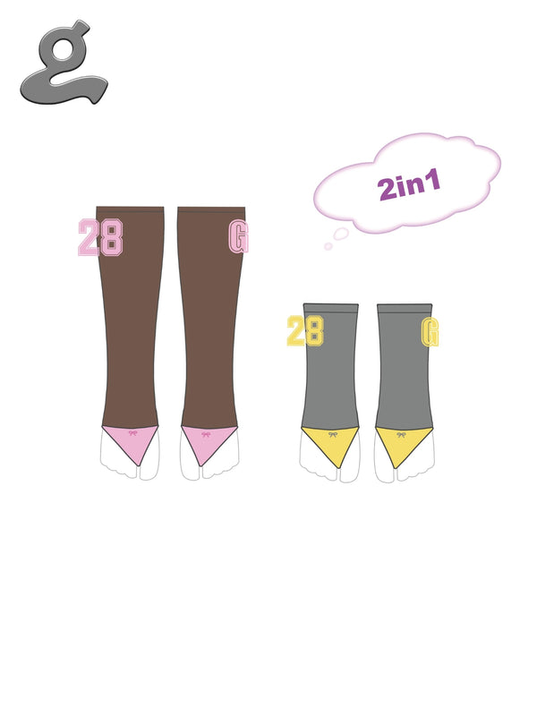 【GRAPE】Bikini Bow Clash Clip-On Socks (2-in-1)