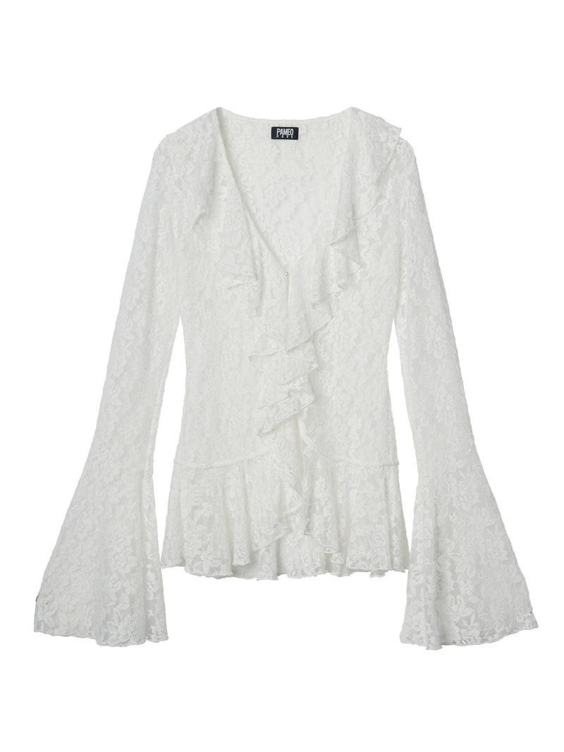 Over Frills Lace Shirts