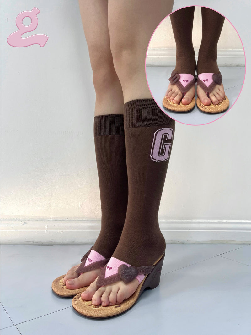 【GRAPE】Bikini Bow Clash Clip-On Socks (2-in-1)