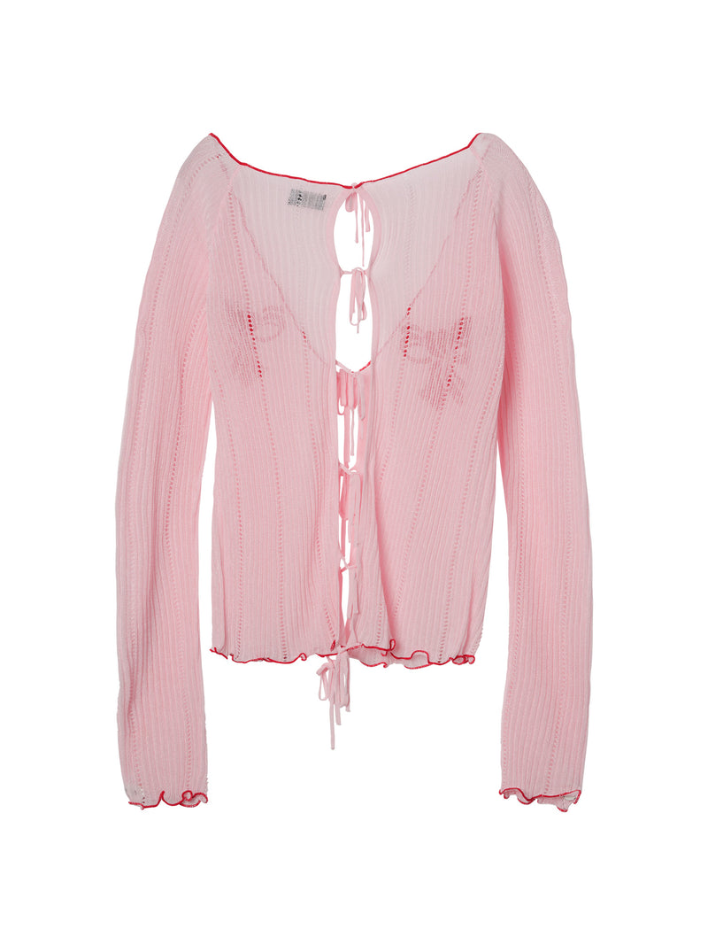 PP Ribon Net Cardigan