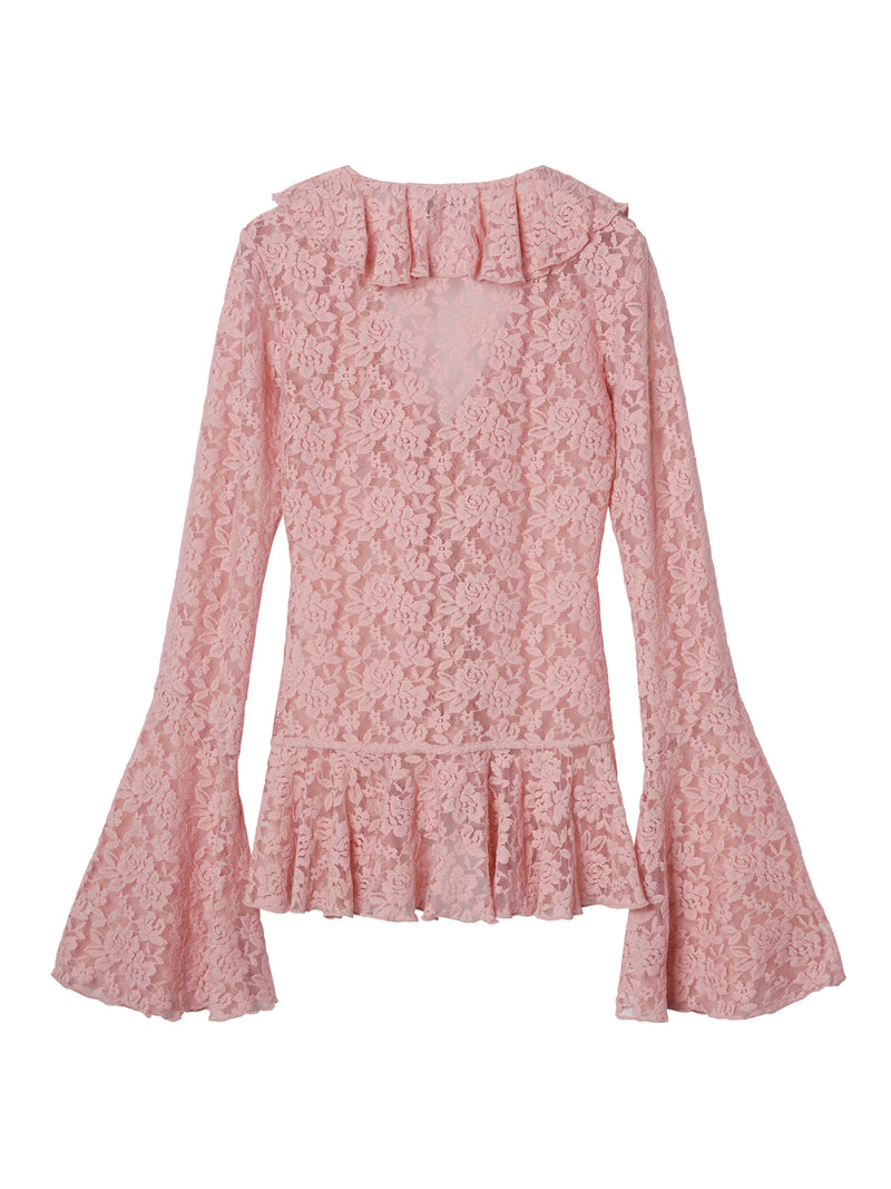 Over Frills Lace Shirts