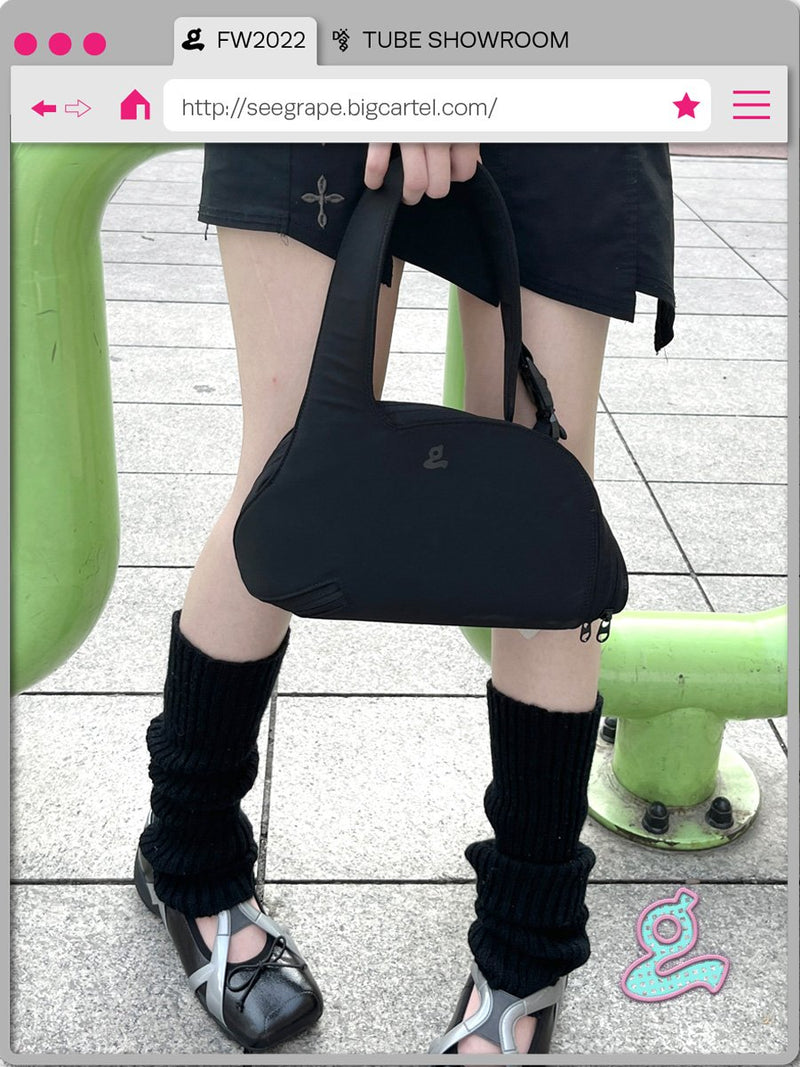 【GRAPE】Nylon Space-Saving Flattenable Bag