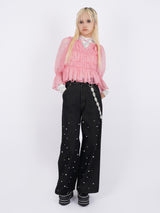 Pearl Denim Baggy Trousers