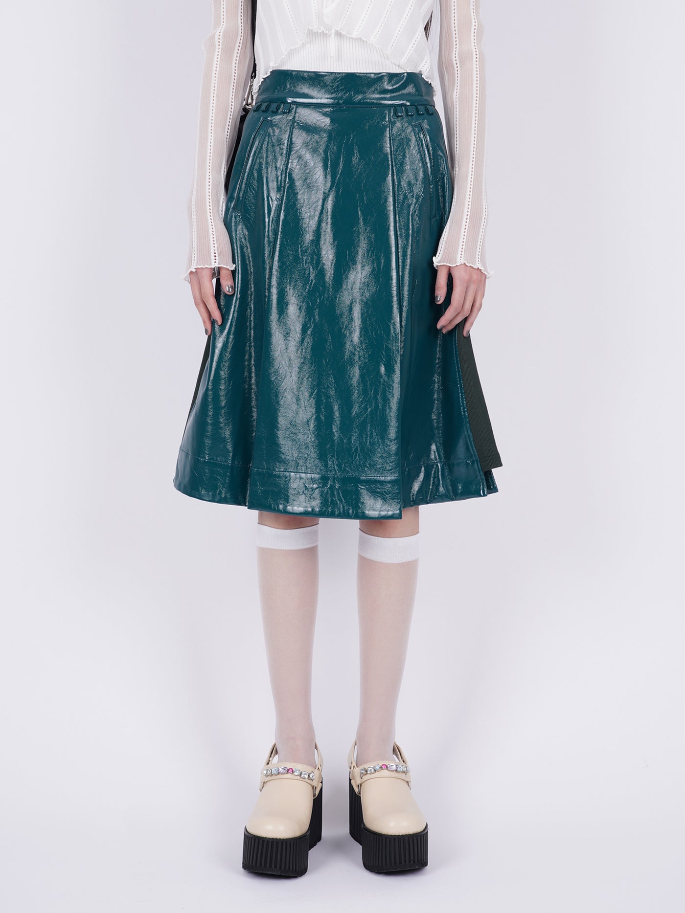 PAMEO POSE SPIRAL SKIRT ベロア チェックスカート - メルカリ