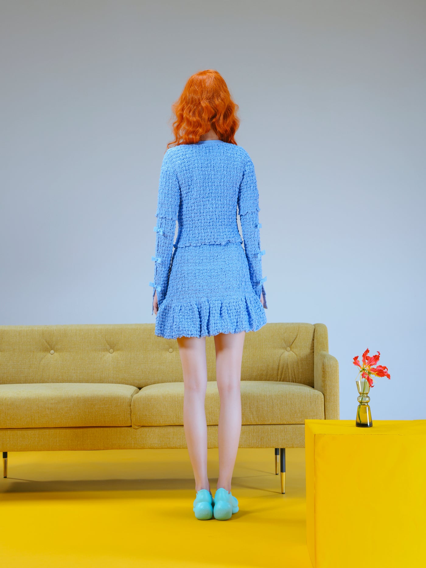 ワンピース PAMEO POSE PETAL FRILL SWEAT MINI DRESS ワンピース PAMEO POSE PETAL FRILL SWEAT MINI DRESS PAMEO