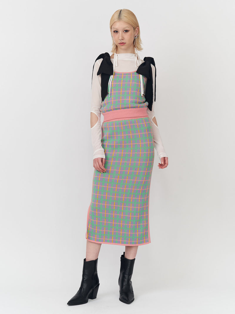 Plaid Knit Skirt – PAMEO POSE | 公式オンラインストア