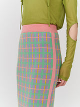 Plaid Knit Skirt