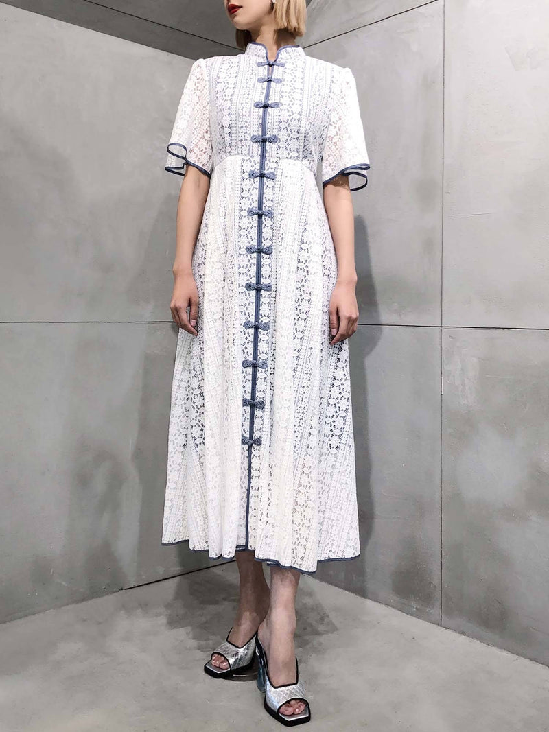 裏地あり​PAMEO POSEパメオポーズ　Youran Long Dress チャイナ