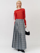3way Pleated Skirt L-GRY