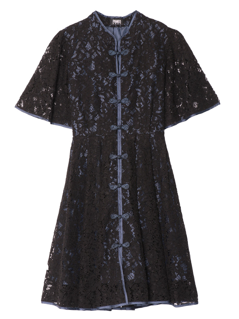 PAMEO POSE Macau Lace Mini Dressカラーブラック