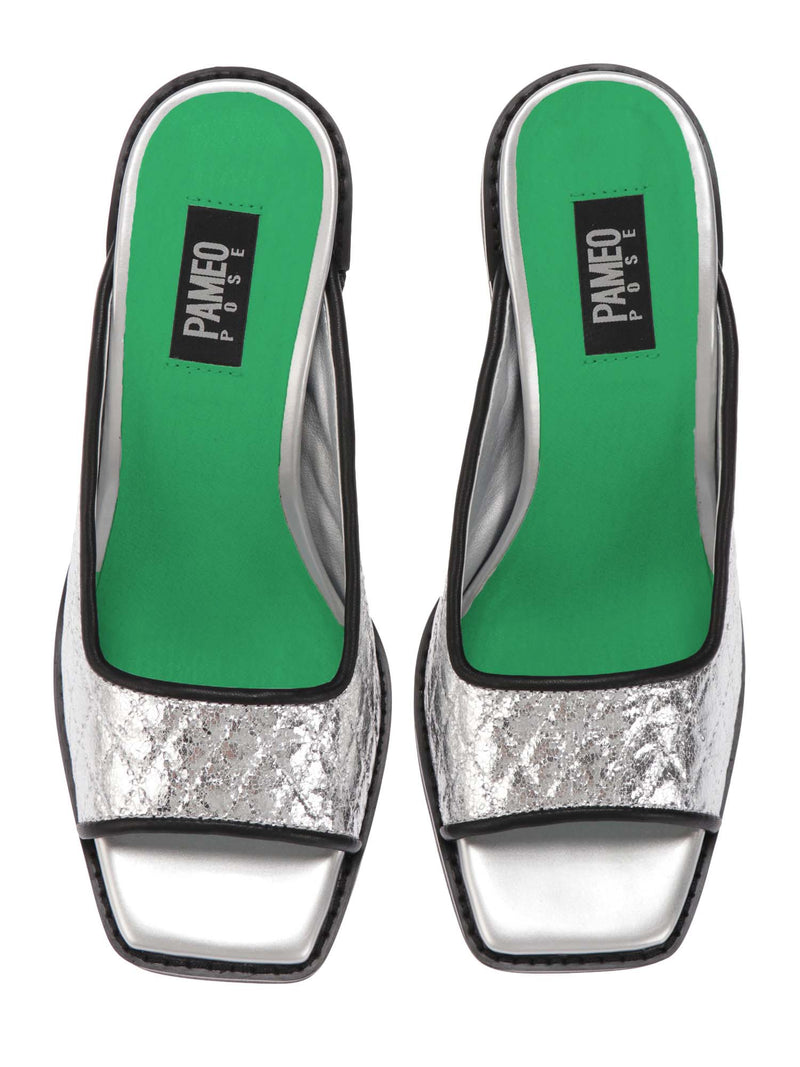 Seawater Heel Mule Silver